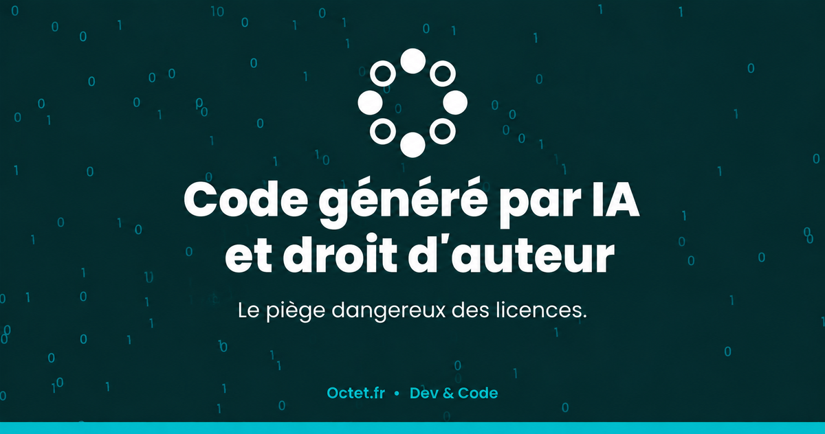 Code généré par IA et droit d'auteur : le piège dangereux des licences